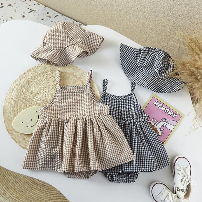 子供服★ロンパース+帽子★連体服★韓国風子供服★ノースリーブ★ベビー★2色★66-90CM