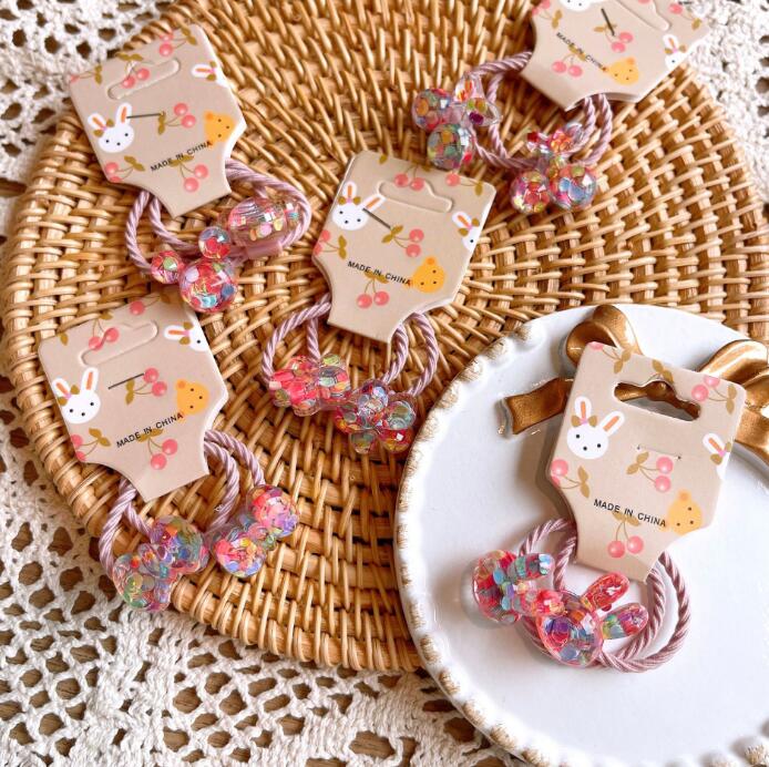 子供用★キッズ★髪飾り★まとめ髪用★ヘアアクセサリー★ヘアゴム★2枚入り★多色