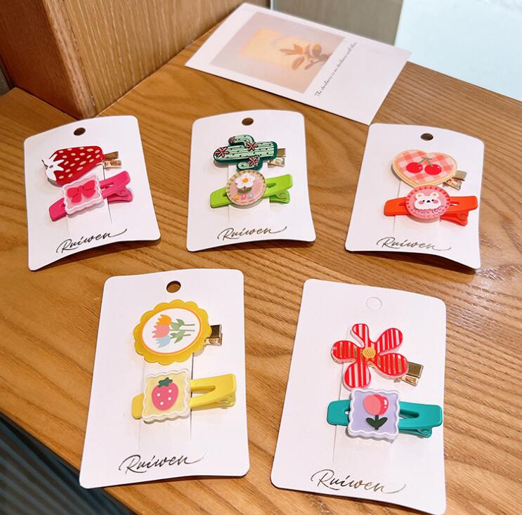 子供用★キッズ★髪飾り★まとめ髪用★ヘアアクセサリー★ヘアピン★2枚入り★多色