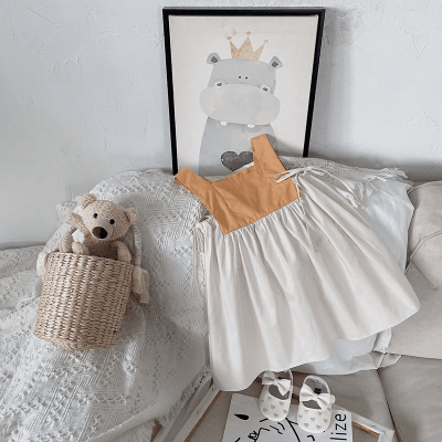 お勧め 春夏 韓国風子供服 ガールズ スリップドレス ワンピース ノースリープ ワンピ 90-140