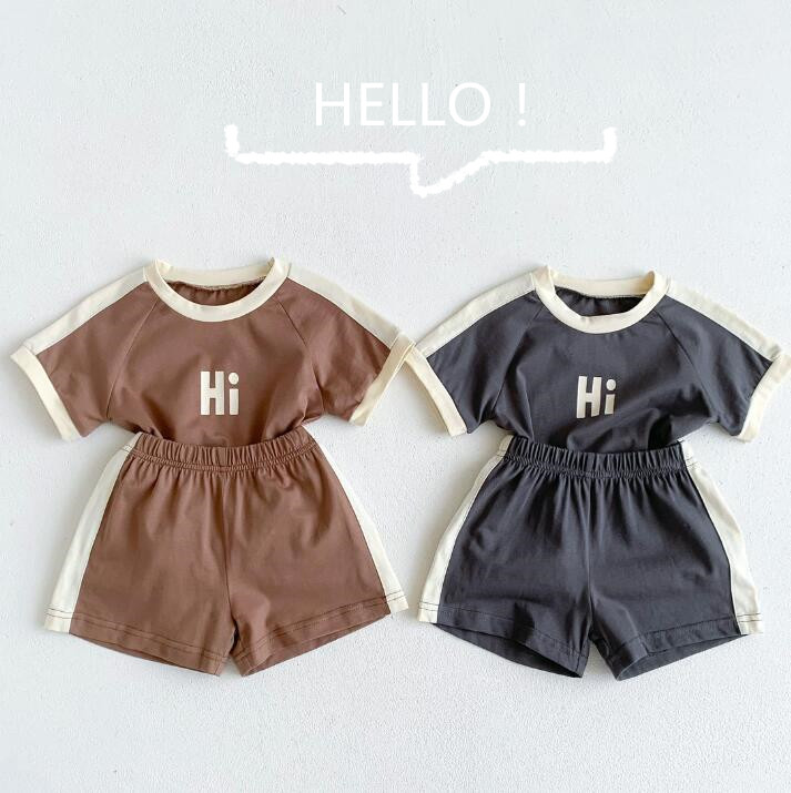 子供服★トップス+パンツ★セットアップ★韓国風子供服★ベビー★2色★73-100CM