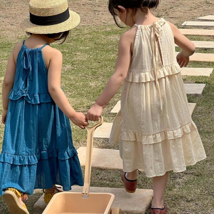 子供服★ワンピース★ノースリーブ★韓国風子供服★キッズ女の子★2色★80-140CM