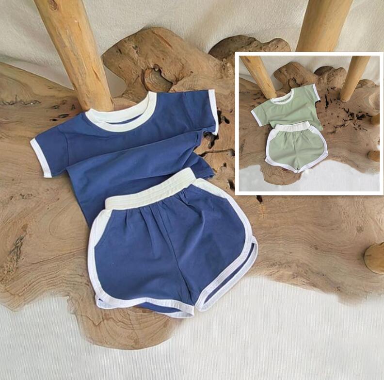 子供服★トップス+パンツ★セットアップ★韓国風子供服★ベビー★シンプル★2色★73-100CM