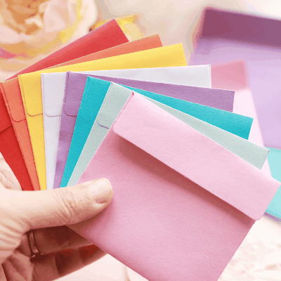 ラッピング 祝い グリーティング カード封筒 新年/誕生日/祝日 ピンキーカラー 父の日 ブランク封筒 10枚入
