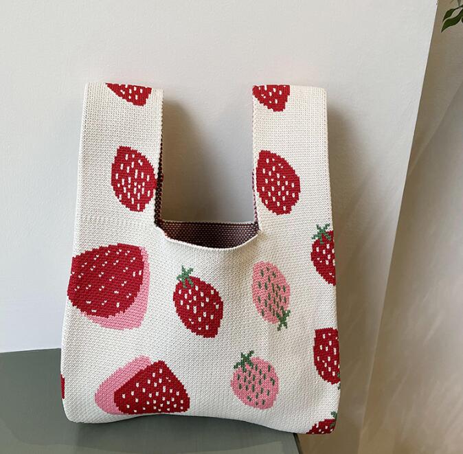 バッグ★レディース★トートバッグ★ハンドバッグ★ニットバッグ★大容量★3色