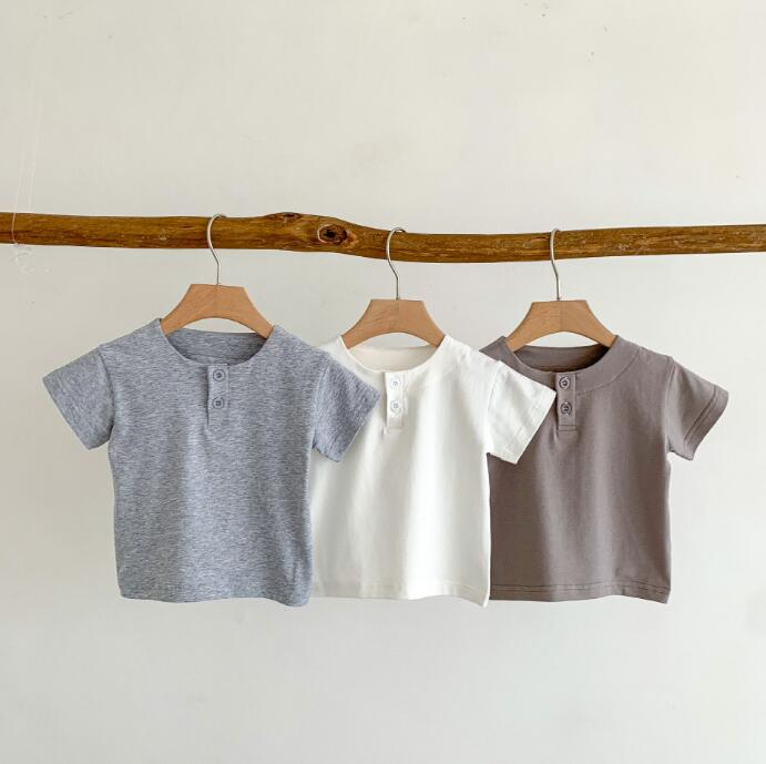 子供服★トップス★Tシャツ★韓国風子供服★ベビー★無地★半袖★3色★66-100CM