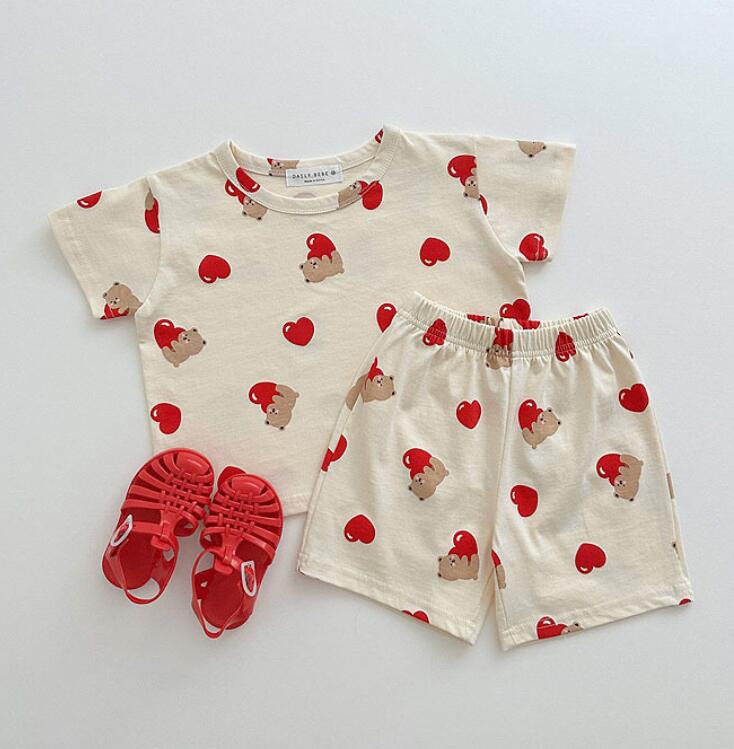 2023新品★子供服　トップス+ズボン　セット★73-100cm★2色