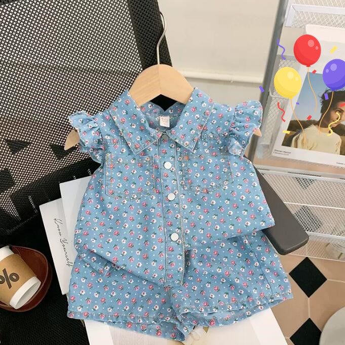 子供服★セットアップ★トップス+パンツ★韓国風子供服★キッズ女の子★2色★100-140CM