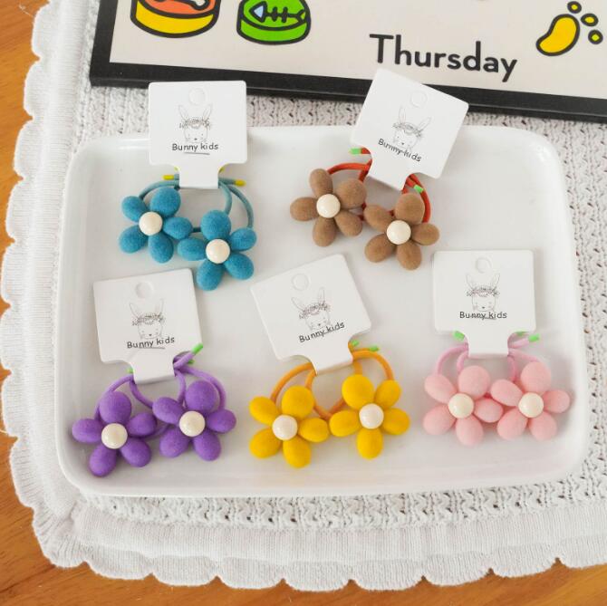 髪飾り★まとめ髪用★ヘアアクセサリー★子供用★キッズ女の子★ヘアゴム★2枚入り★多色