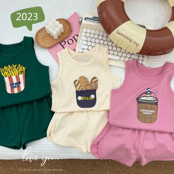 子供服★トップス+パンツ★セットアップ★韓国風子供服★キッズ★男女兼用★3色★80-130CM