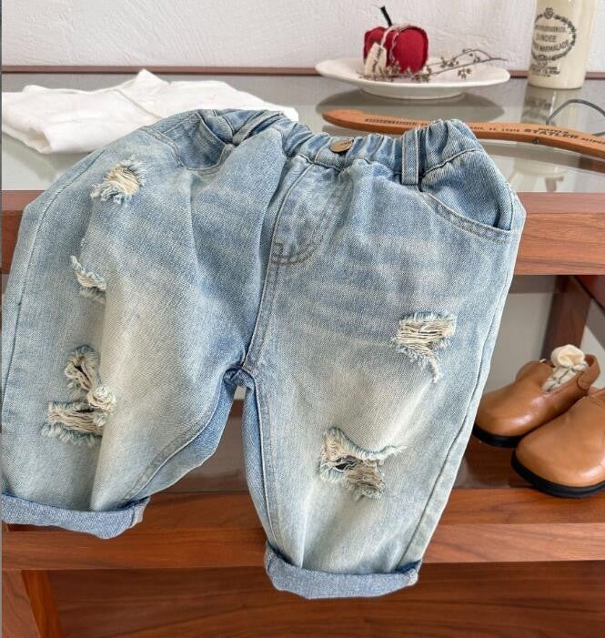 2023★春秋新作★韓国風子供服★ジーンズ★90-140CM