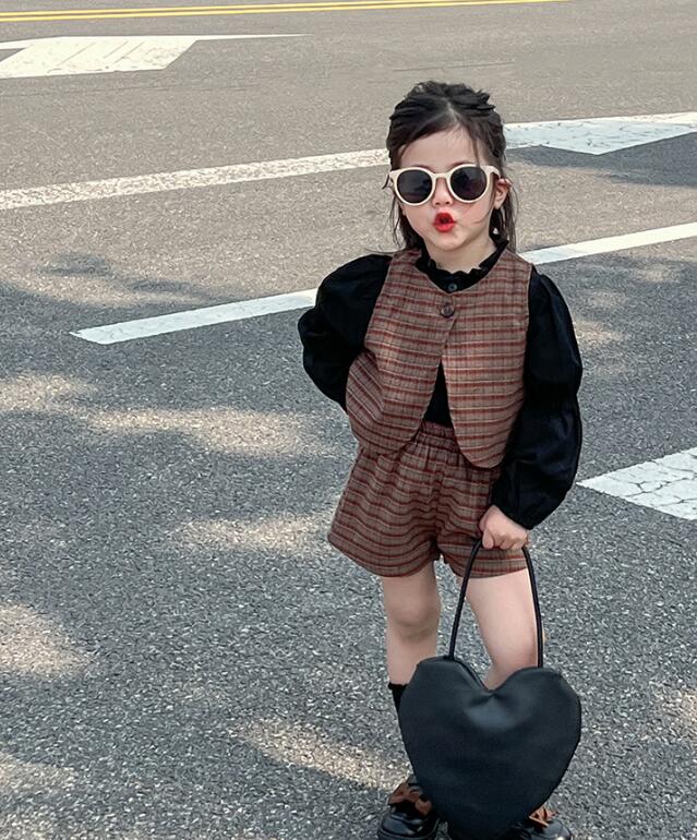 2023秋新品D★子供服　トップス&ベスト+ズボン　分けて販売★90-140cm★