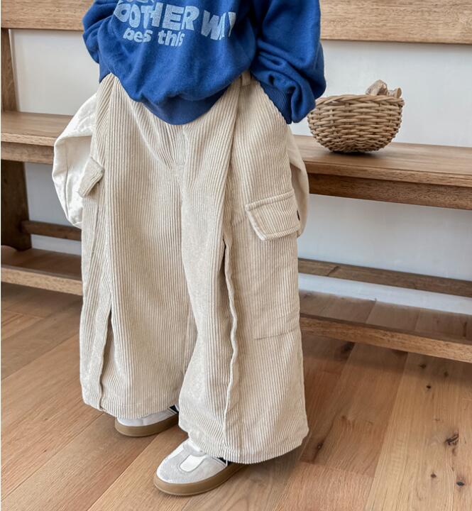 2023★春秋新作★韓国風子供服★ズボン★コーデュロイ★2色80-130CM