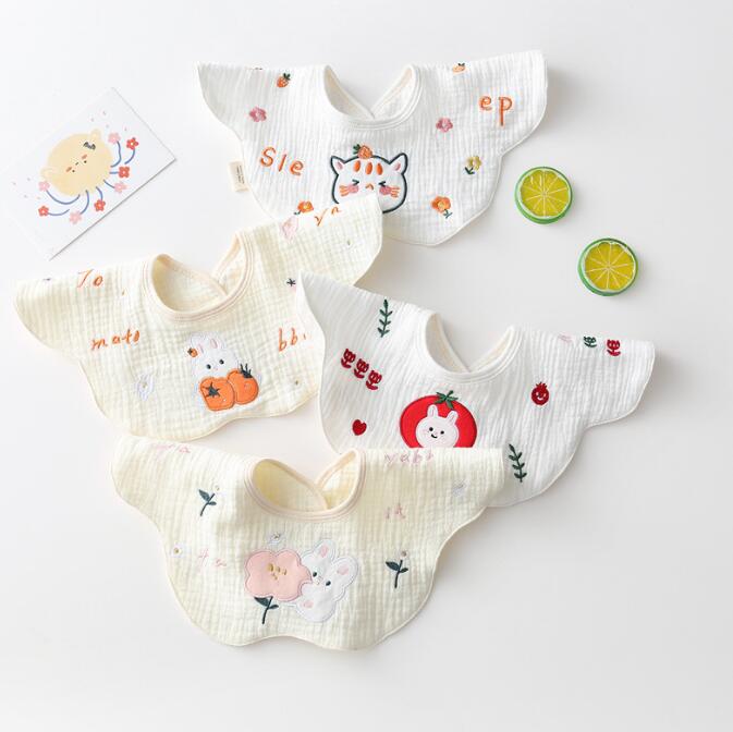 よだれかけ★子供用★涎掛け★ベビー向け★赤ちゃん用★刺繍★可愛い★4色