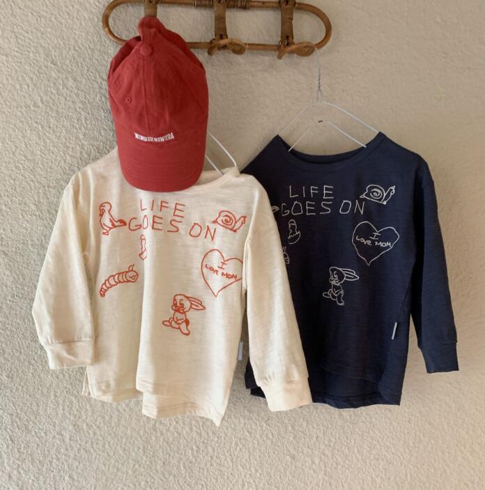 2023★春秋新作★韓国風子供服★Tシャツ★2色90-140CM
