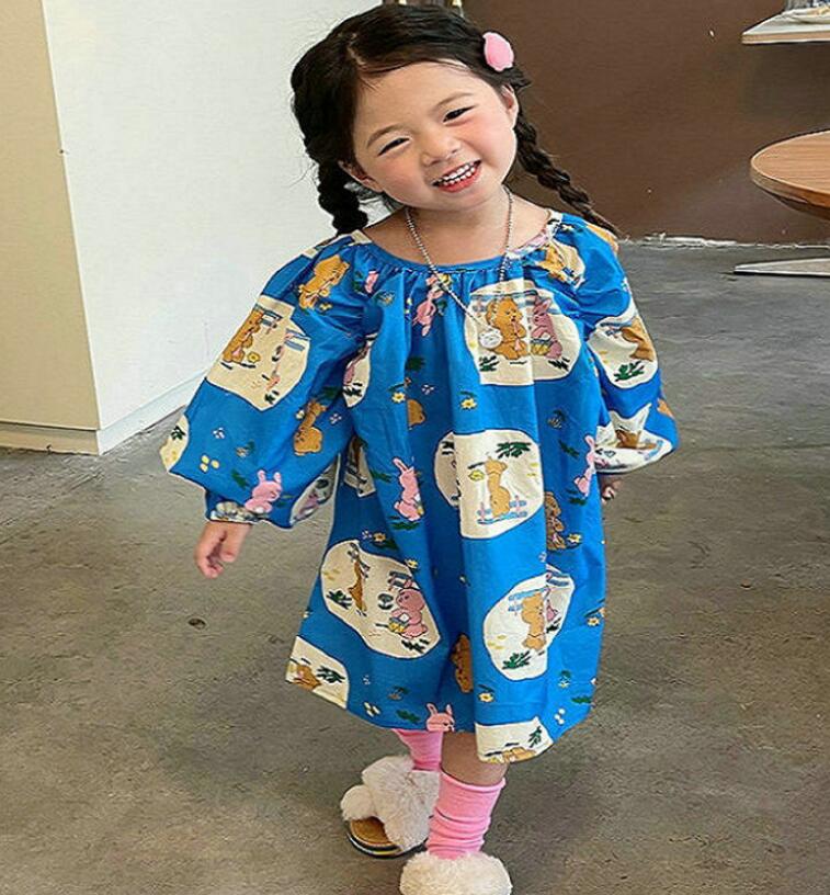 2023★春秋新作★韓国風子供服★ワンピース★7-15