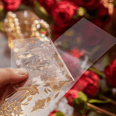 インテリア 秋新作 PVCシール ステッカー ラベル イラスト 花フラワー バタフライ 文具 3枚入