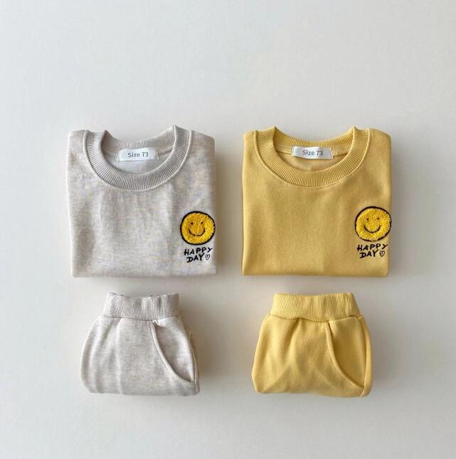 子供服★トップス+ズボン★セットアップ★韓国風子供服★ベビー★男女兼用★2色★73-100CM