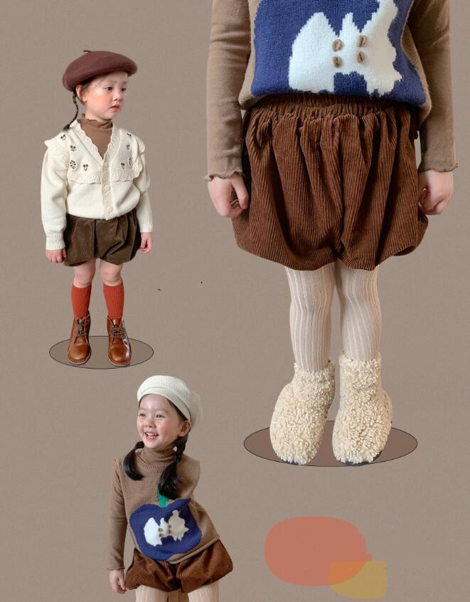 2023★春秋新作★韓国風子供服★ズボン★コーデュロイ★2色80-140CM