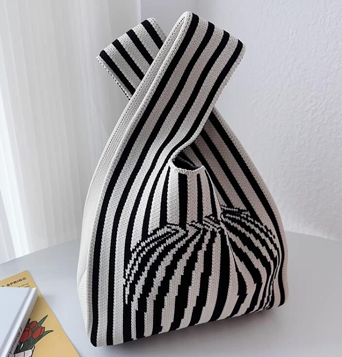 バッグ★レディース★トートバッグ★ハンドバッグ★ニットバッグ★大容量★2色