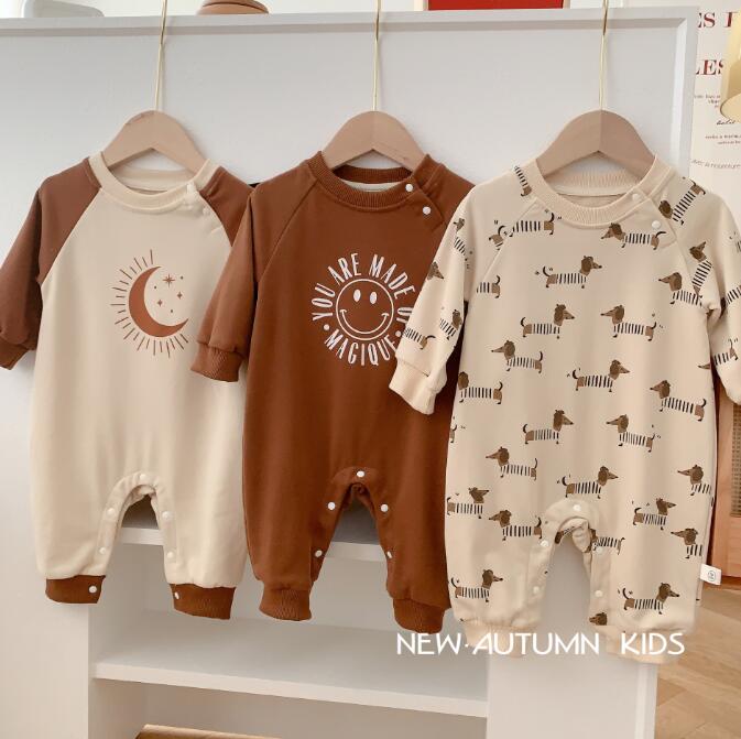 「2023秋」子供服★ロンパース★連体服★長袖★韓国風子供服★ベビー★男女兼用★3色★66-90CM