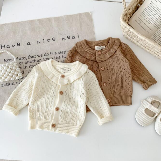 「2023秋」子供服★トップス★カーディガン★韓国風子供服★ベビー★ニット★2色★66-90CM