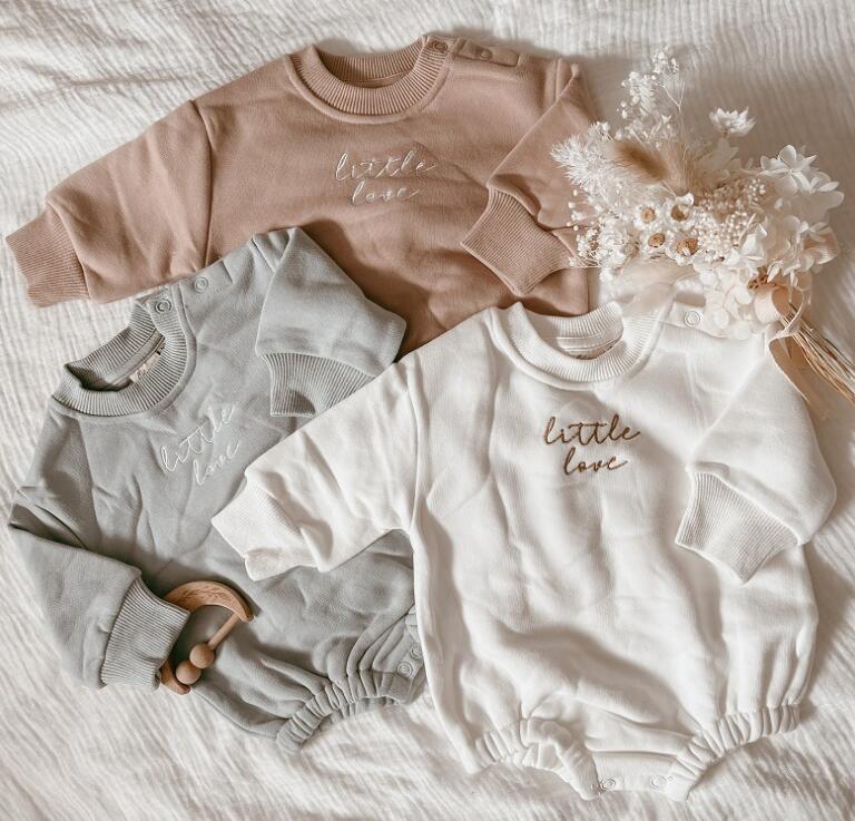 2023秋冬新品★ベビー服★裏起毛付きロンパース★66-90cm★3色