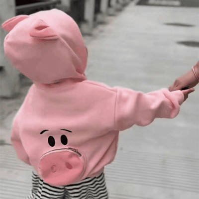 ガールズ 子供服 秋冬新作 裏ボア裏起毛 厚手 パーカ フード付ジャケット フーディ スウェット上着 5-13