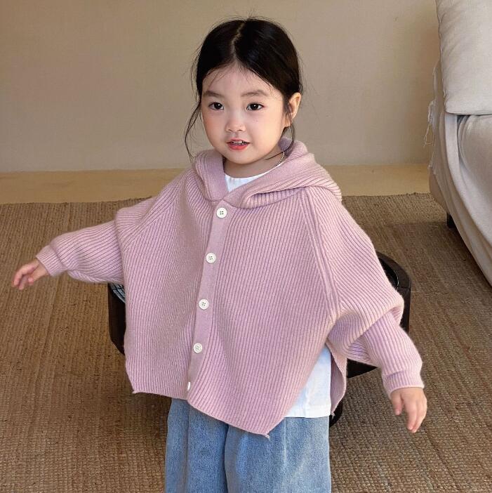 「2023秋」子供服★トップス★ニット★セーター★韓国風子供服★無地★2色★90-140CM