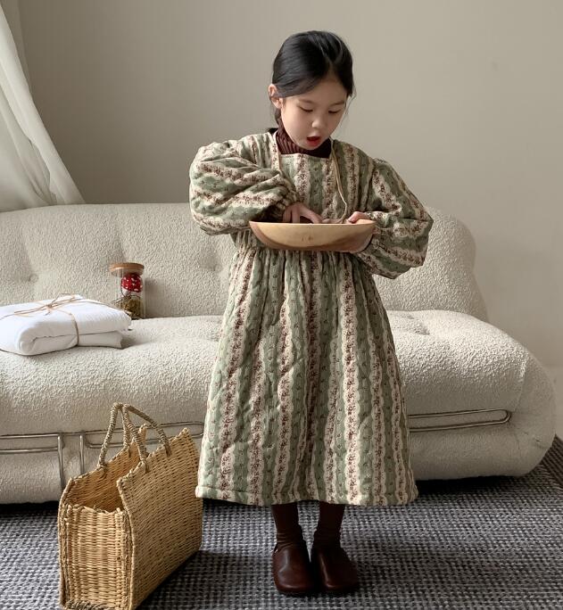 2023冬新品★子供服　厚手ワンピース★90-150cm★
