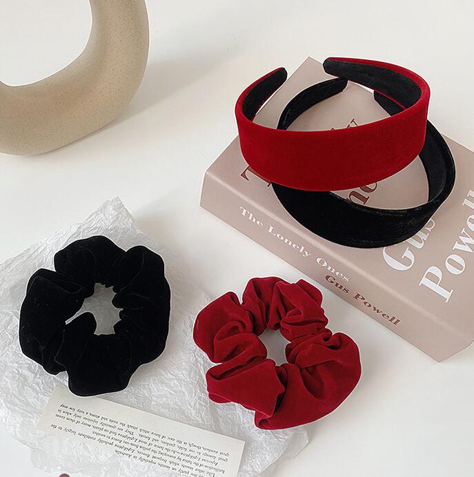 2023新品★髪飾り　カチューシャ+ヘアゴム★アクセサリー　2色選べ★
