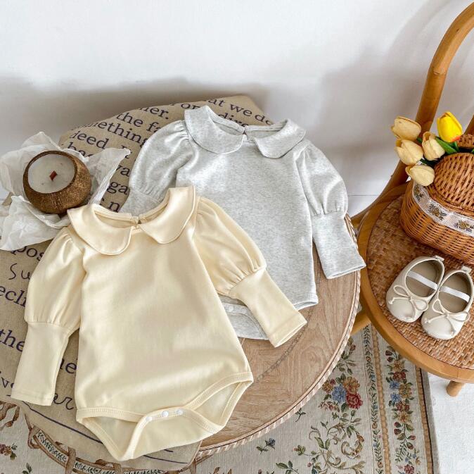 「2023秋」子供服★ロンパース★連体服★無地★長袖★可愛い★2色★66-90CM