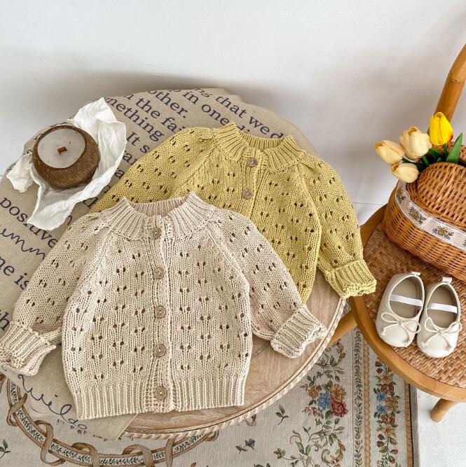 「2023秋」子供服★トップス★ニット★セーター★カーディガン★ベビー★2色★66-100CM