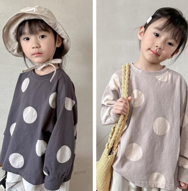 「2023秋」子供服★トップス★Tシャツ★韓国風子供服★キッズ女の子★2色★80-130CM