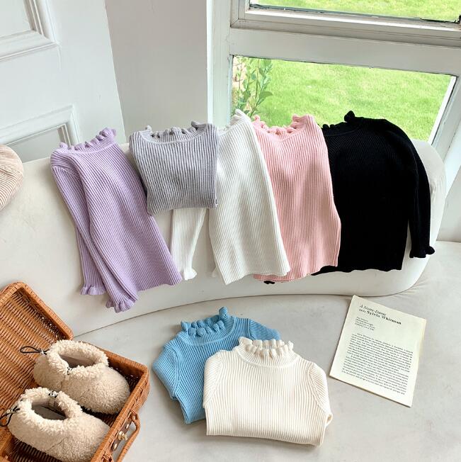 子供服★カシュクール★トップス★長袖★キッズ女の子★ニット服★7色★110-150CM