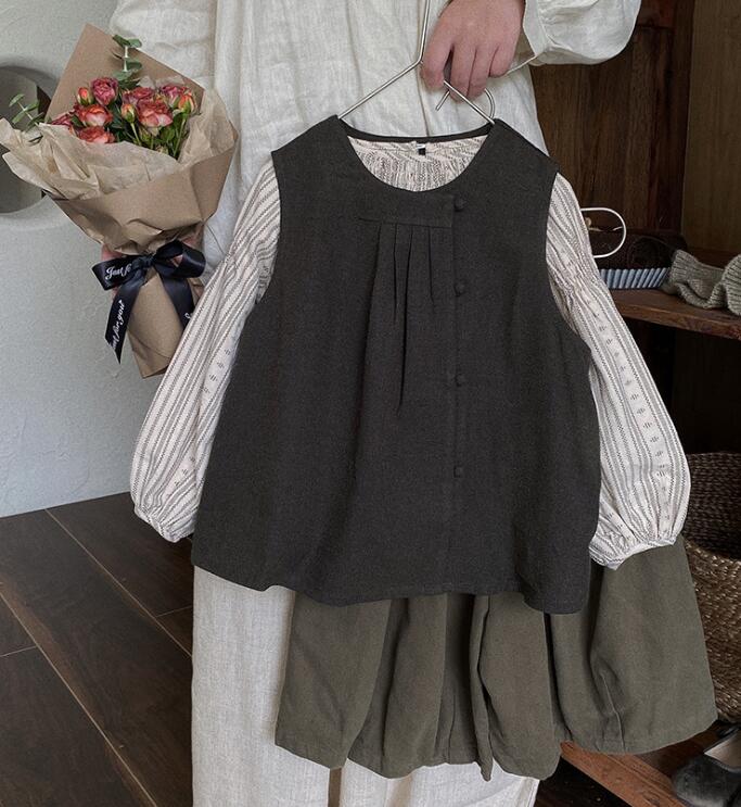 2023★春秋新作★韓国風子供服★シャツ★ズボン★チョッキ★分けて販売★90-140CM