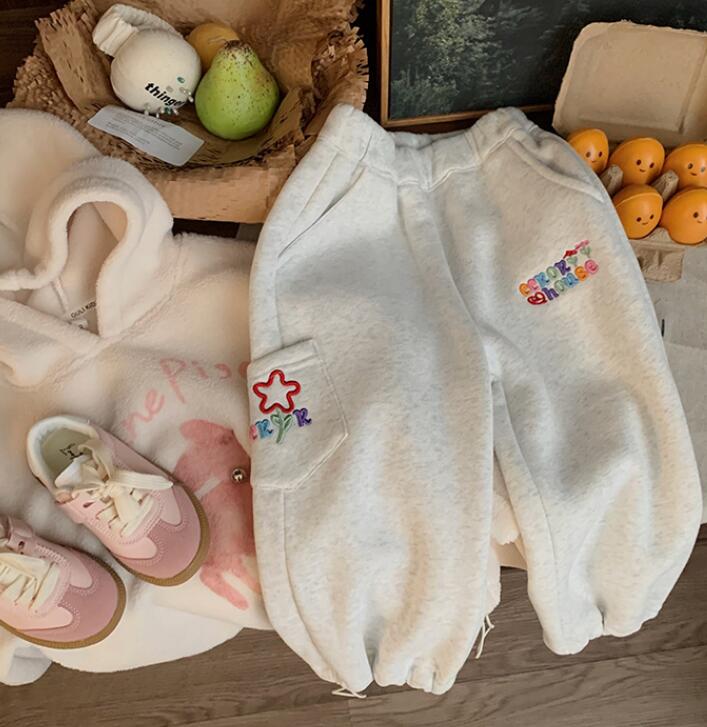 2023秋冬★子供服　厚手裏起毛付きズボン★90-140cm★