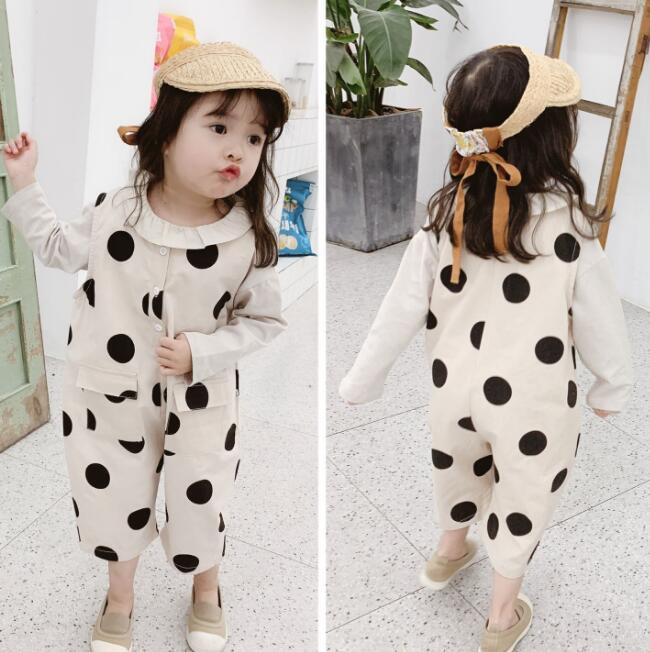 子供服★サロペット★水玉★袖なし★韓国風子供服★キッズ★80-120CM