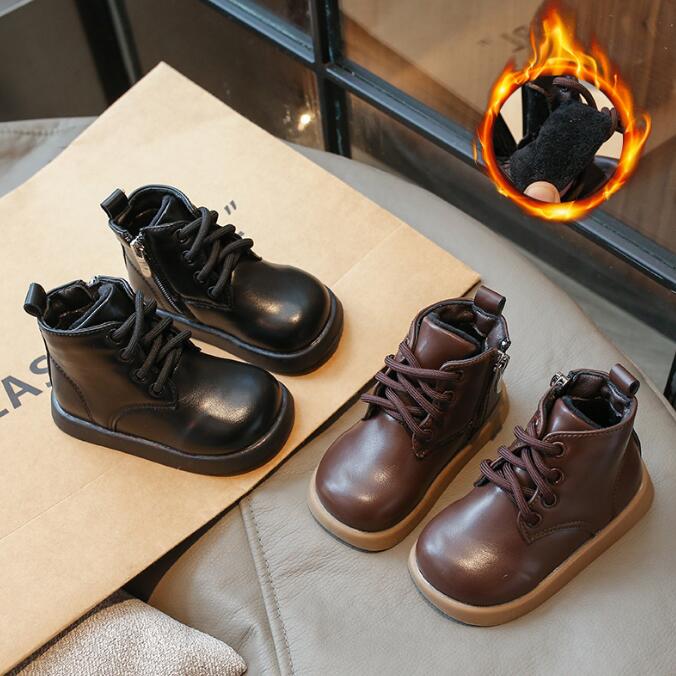 靴★子供靴★キッズ靴★キッズ★ショートブーツ★シューズ★裏起毛★2色★23-33#