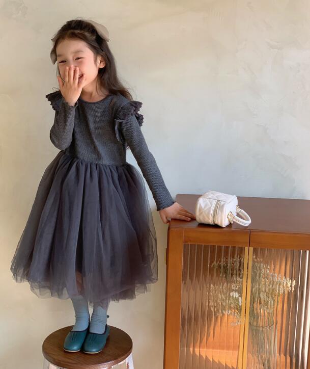 2023秋冬★子供服　厚手ワンピース★90-140cm★