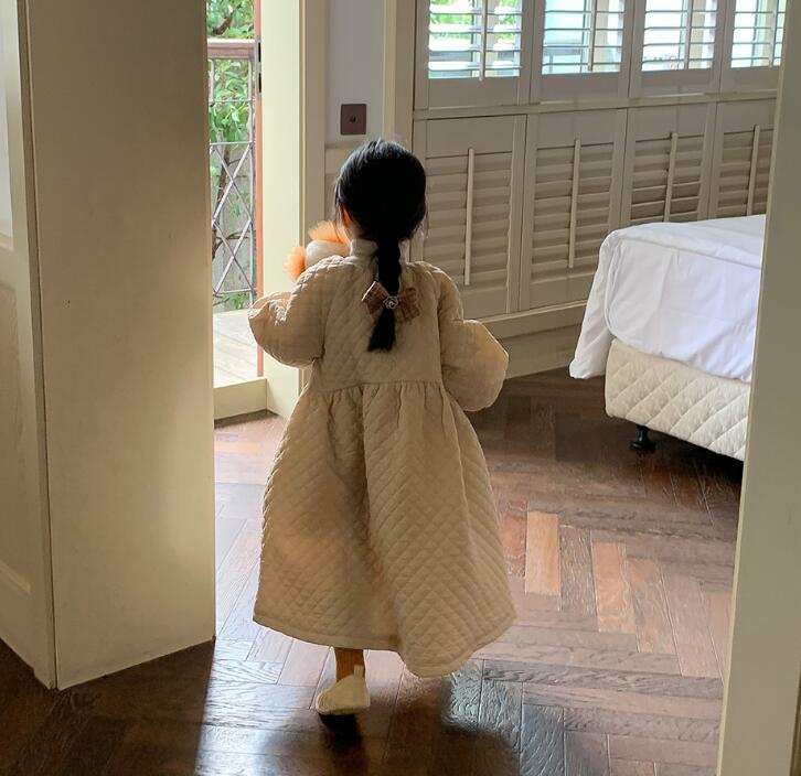 2023★秋冬新作★韓国風子供服★ワンピース+コート★厚手★2色80-140CM