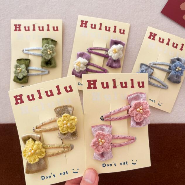 髪飾り★まとめ髪用★ヘアアクセサリー★キッズ女の子★ヘアピン★可愛い★2枚入り★多色