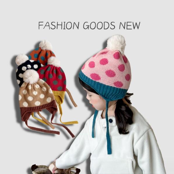 子供用★帽子★キッズ女の子★耳カバー★暖かい★防寒★ニット帽子★8色