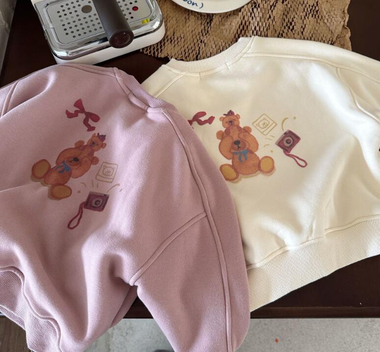 2023冬★子供服　厚手トップス　パーカー★90-140cm★2色