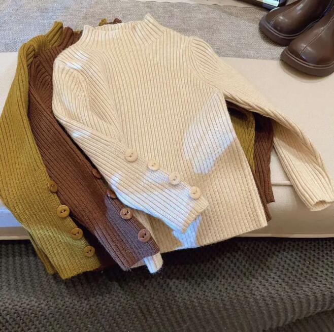 子供服★トップス★ニット★セーター★キッズ女の子★韓国風子供服★無地★3色★90-140CM