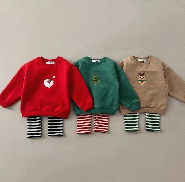 2023★秋冬新作★韓国風ベビー服★トップス★クリスマス★厚手★3色73-100CM