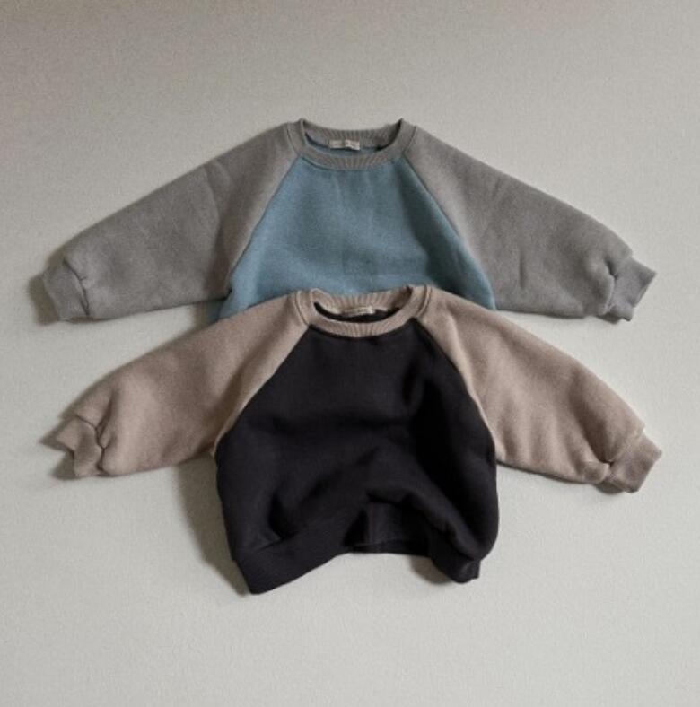 2023★秋冬新作★韓国風子供服★裏起毛★トレーナー★2色73-110CM