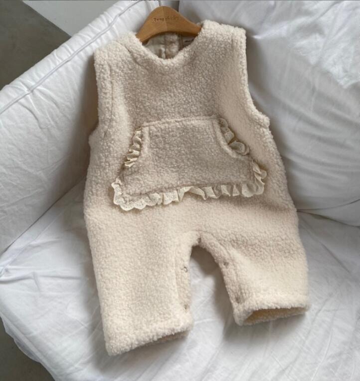 2023★秋冬新作★韓国風子供服★ロンパース★裏起毛★66-90CM