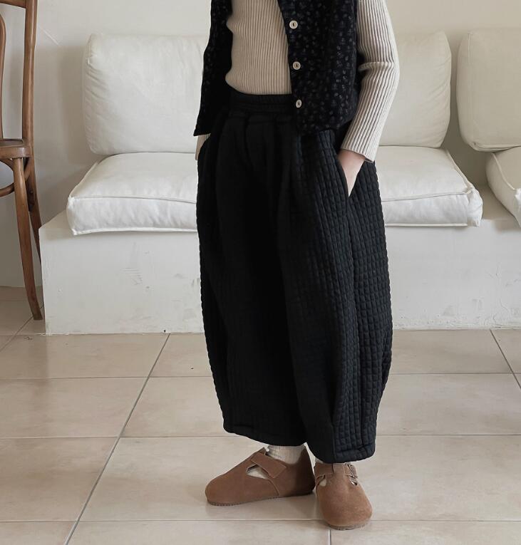 2023★秋冬新作★韓国風子供服★ズボン★裏起毛★2色90-140CM