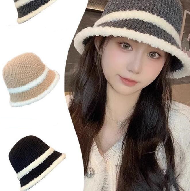 帽子★大人用★バケットハット★韓国風★レディース★ニット帽子★4色